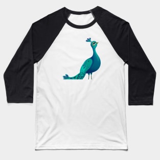 Cute Peacock Drawing Baseball T-Shirt